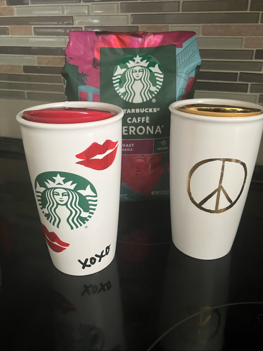Starbucks White Ceramic Cup Set